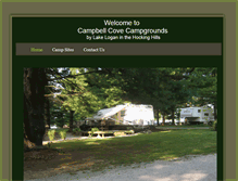 Tablet Screenshot of campbellcovecampgrounds.com